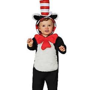 Baby Hooded Cat in the Hat One Piece Costume - Dr. Seuss